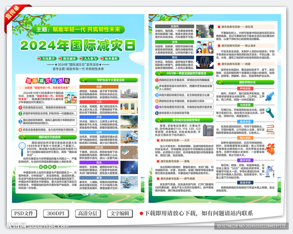 国际减灾日宣传单