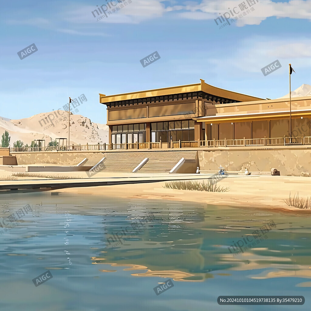 古代宫殿建筑工程场景