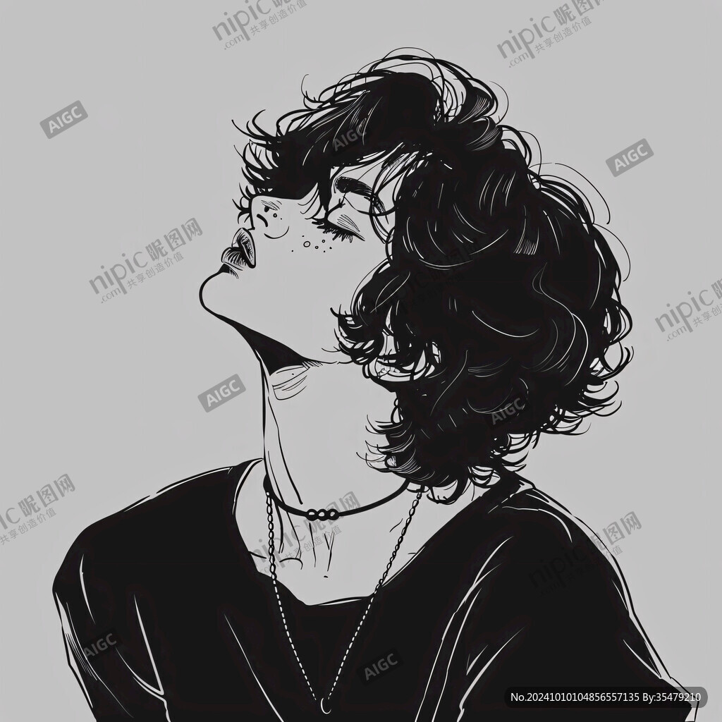 男生头像插画