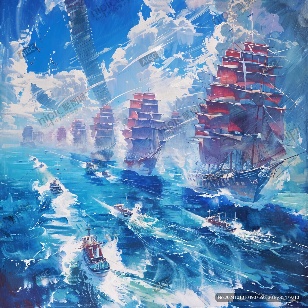 古代海上战争场景