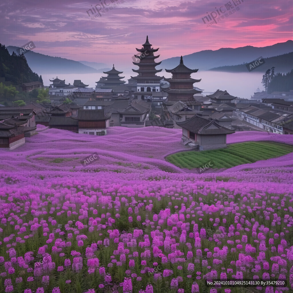 粉色小花农田