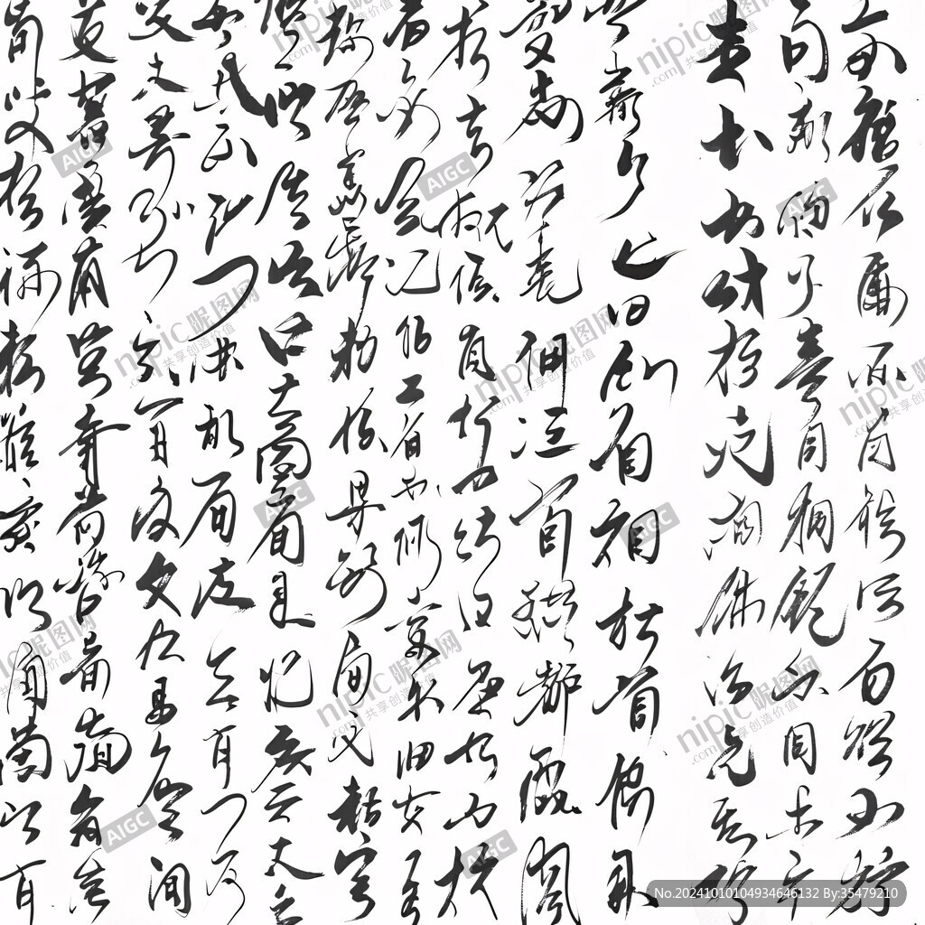 万人空巷书法贴图