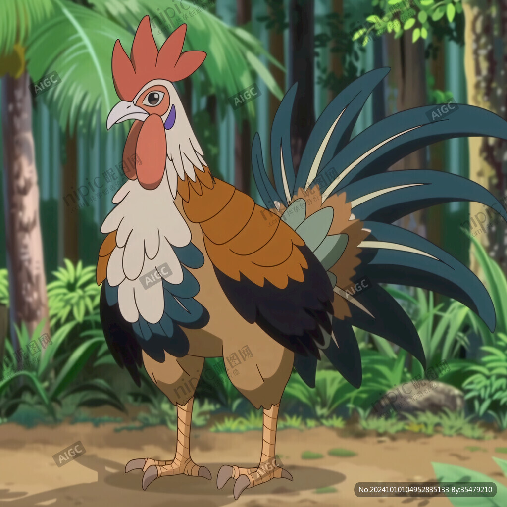 走地鸡插画