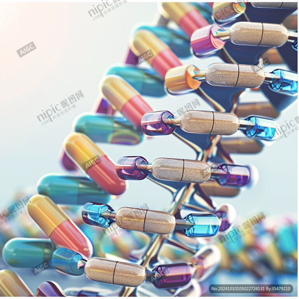 彩色细胞基因链dna