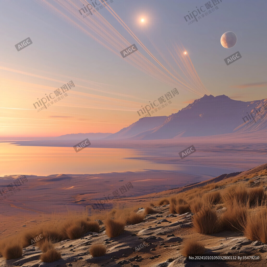 外星球幻想场景插画