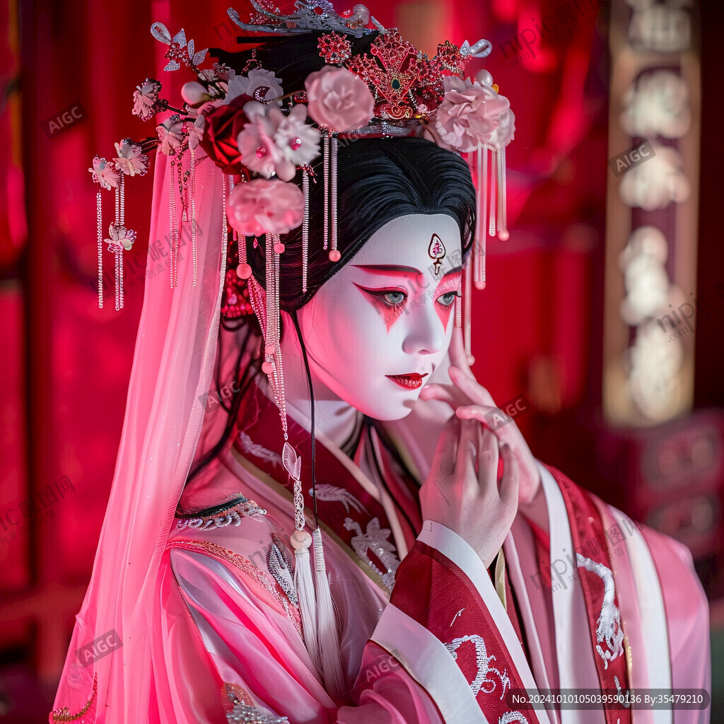 半面妆人物