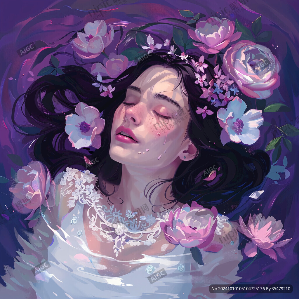 梦幻人物创意插画