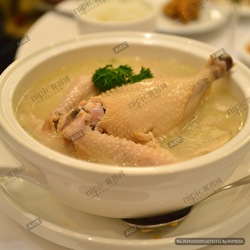 洋参松茸鸽子盅