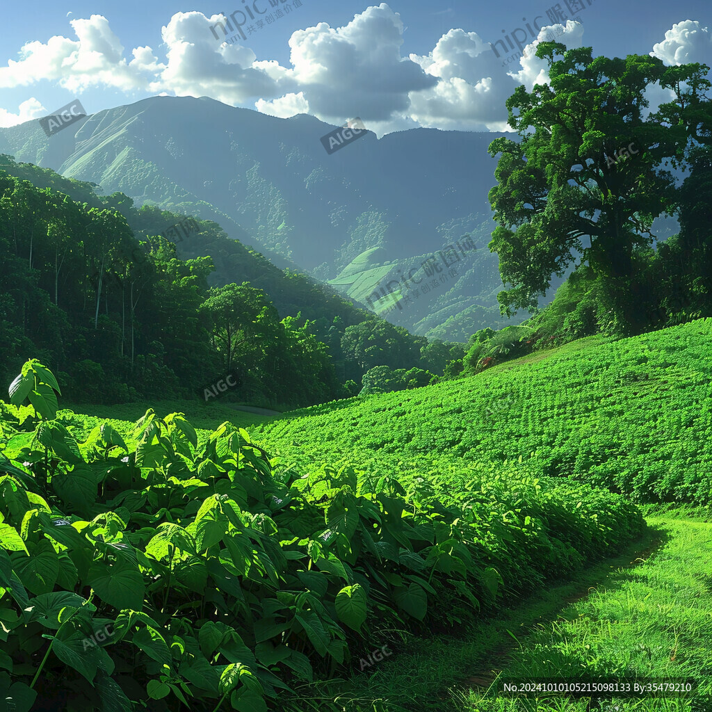 药材种植自然风景