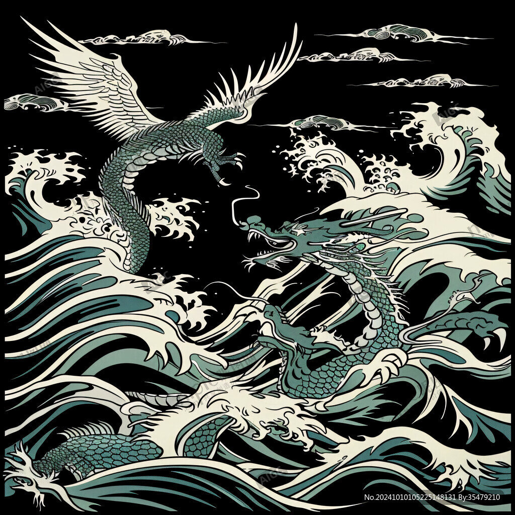 国潮风蛟龙得水