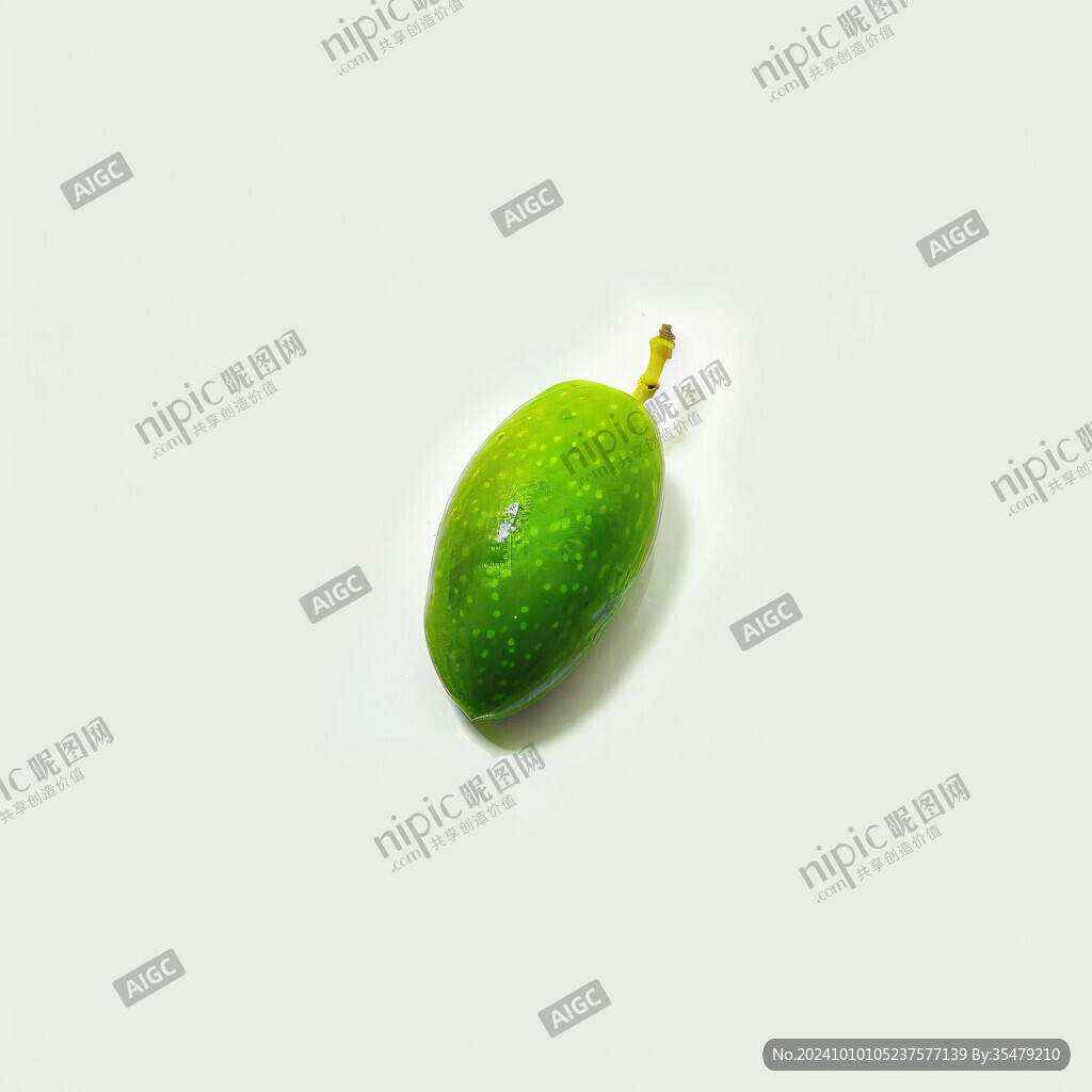 青皮芒果插画