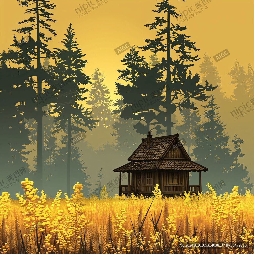 金色森林小房子