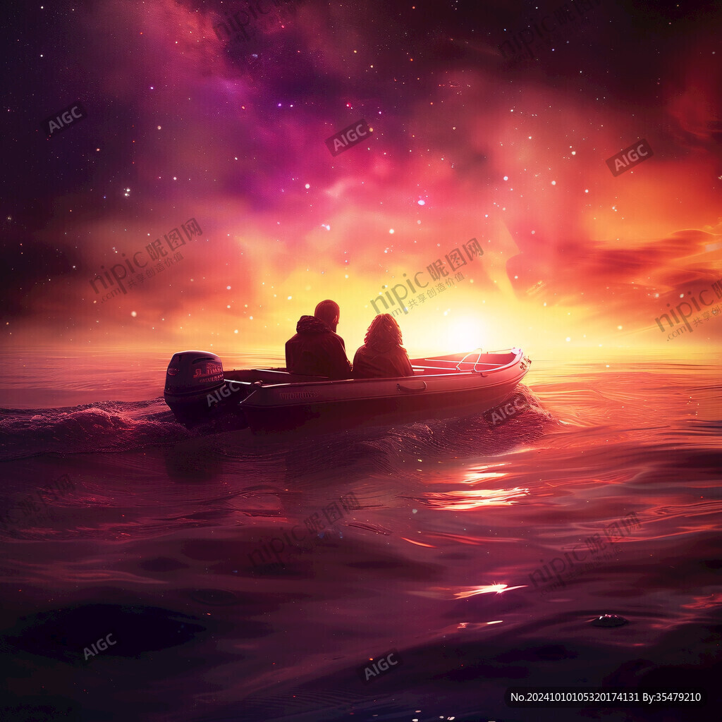 大海星空梦幻背景
