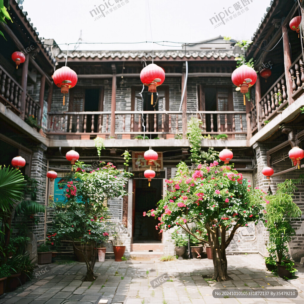 传统民居住宅院子宅院