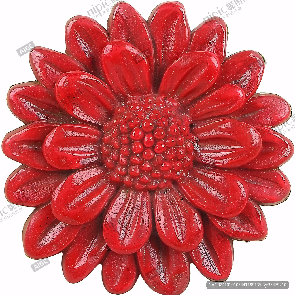 3d红色花