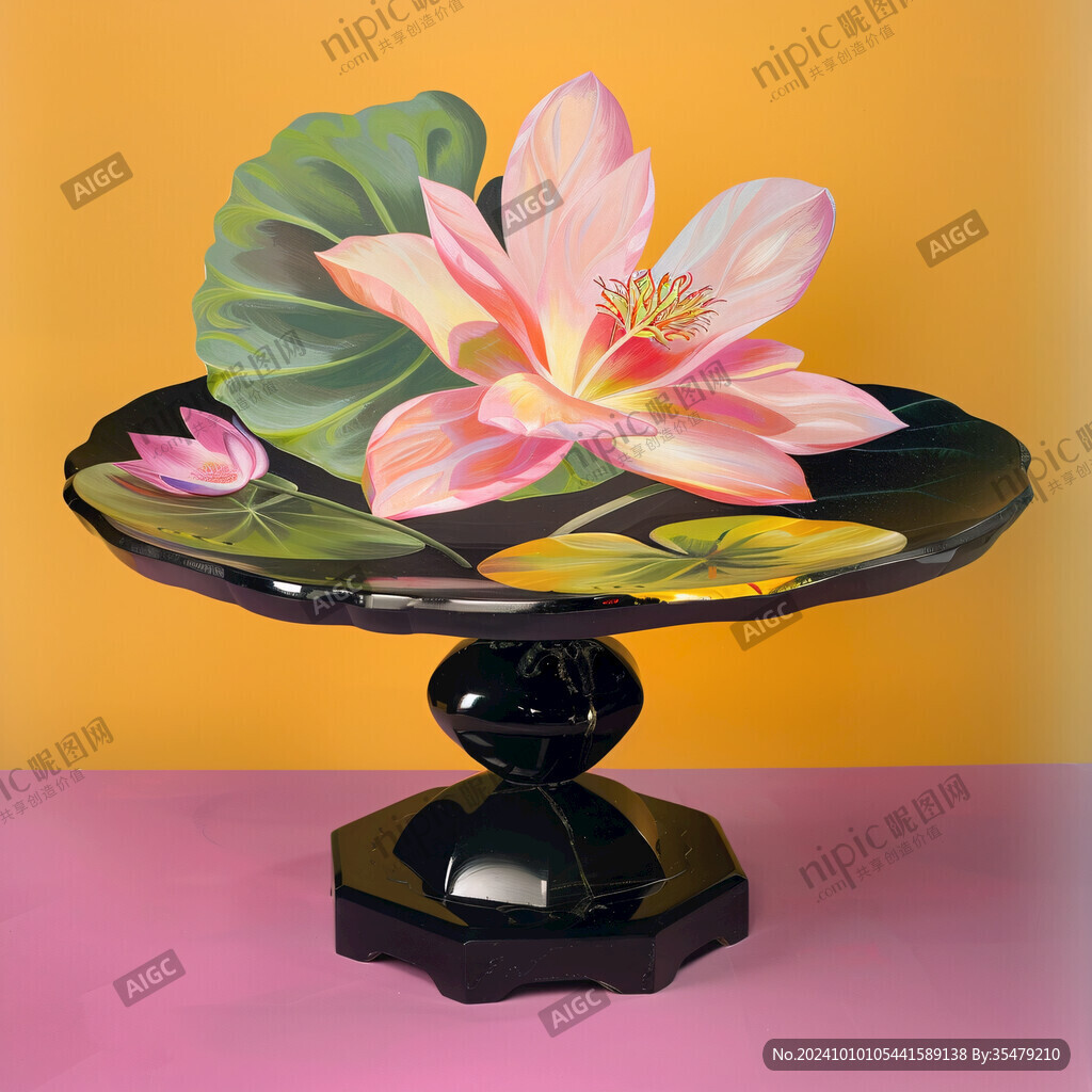 3d立体花卉荷花