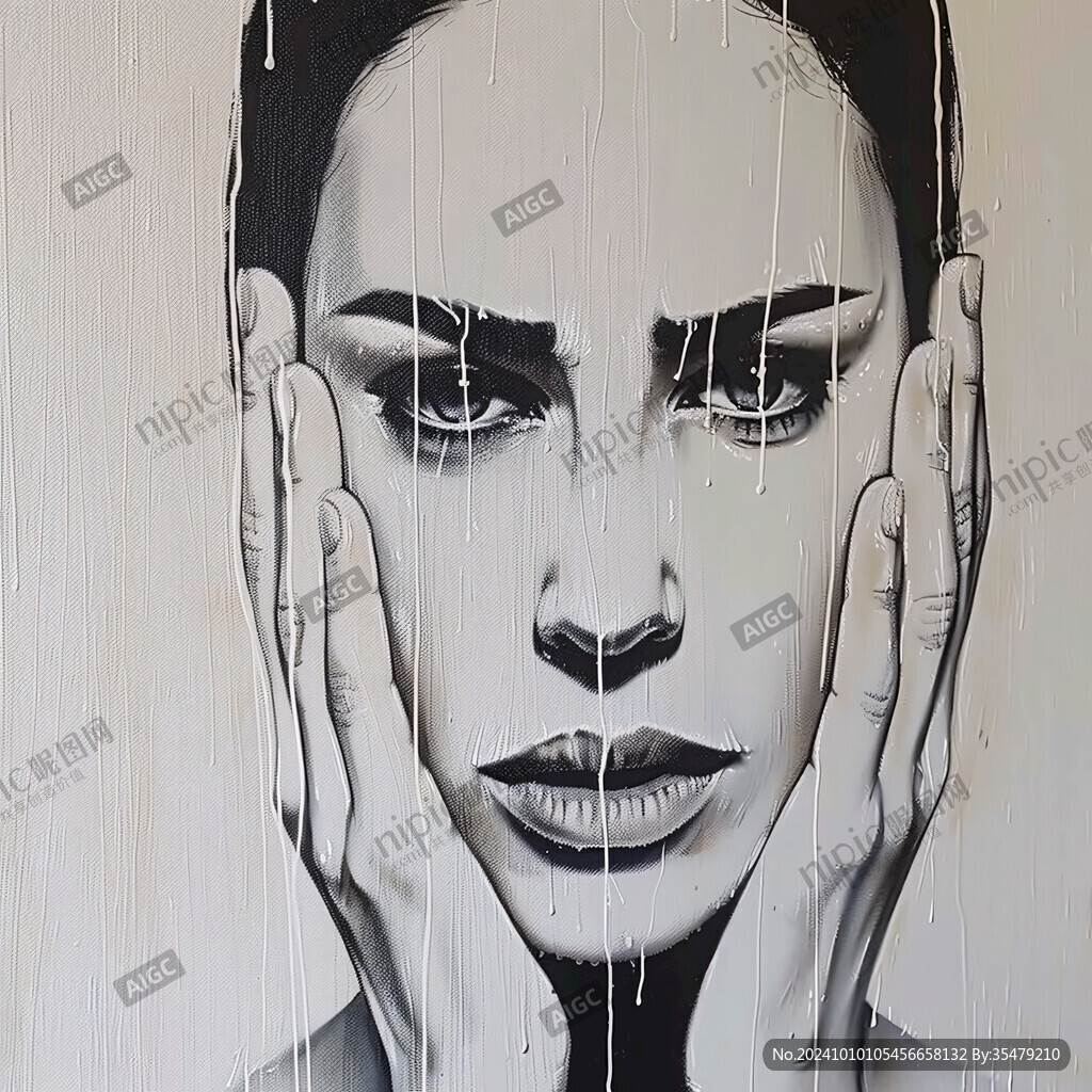 3d惊悚墙画