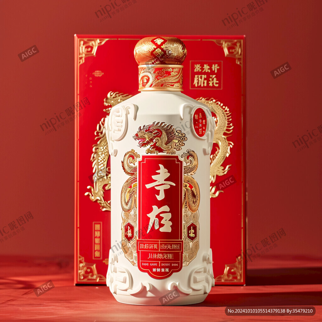 白酒包装渲染