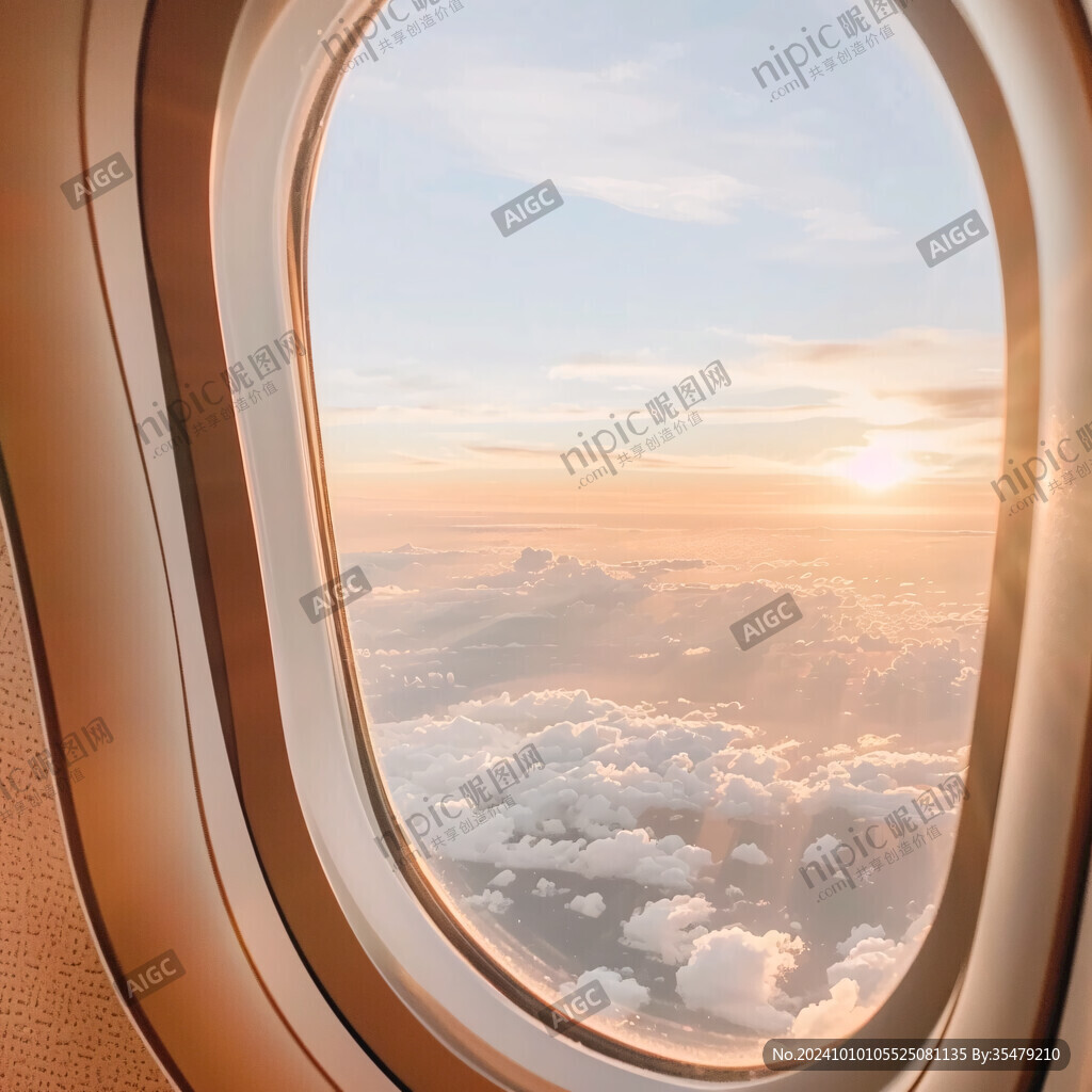 空中飞机窗外