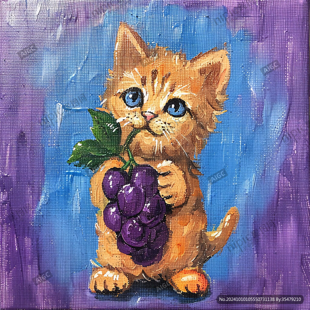 猫咪水粉画