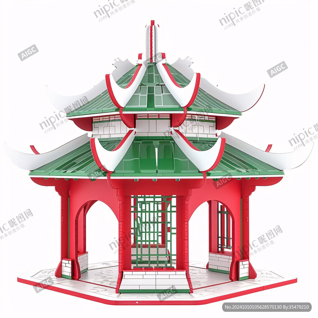 爱晚亭城市插画素材