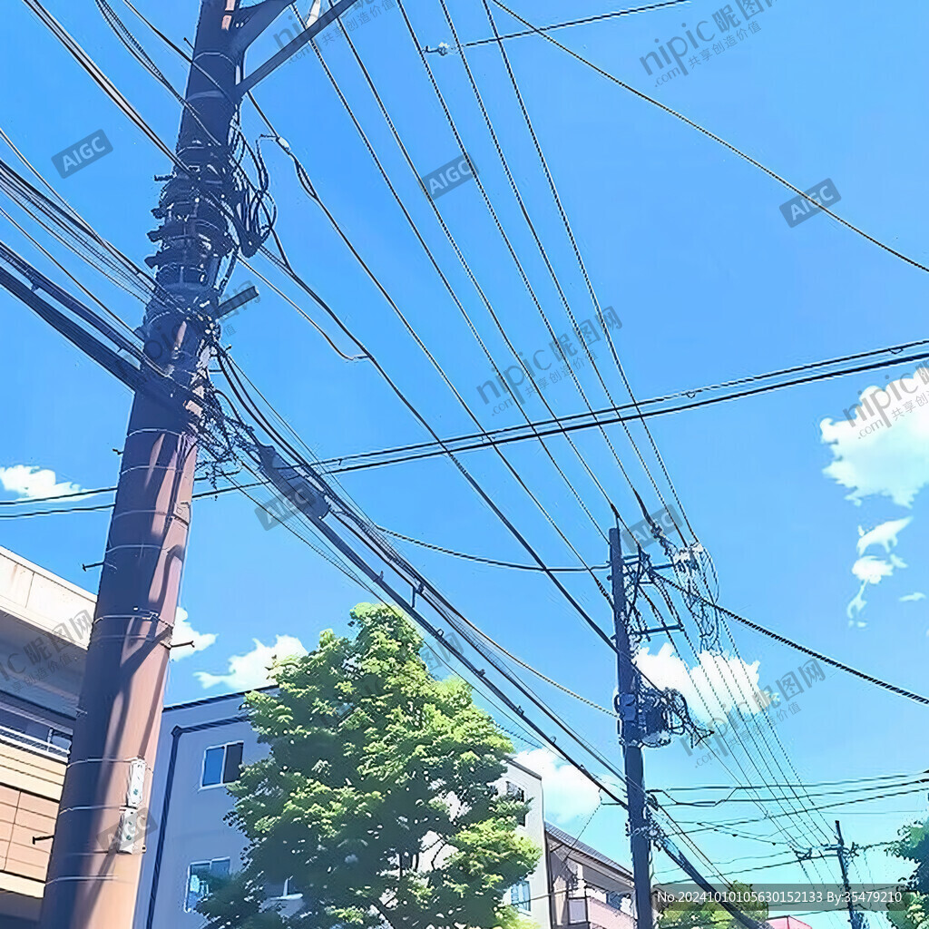 唯美电线杆