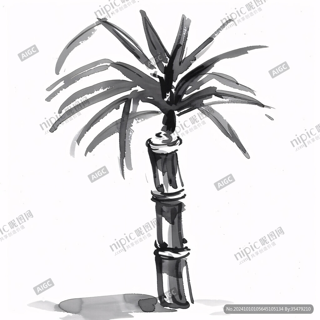 黑甘蔗插画