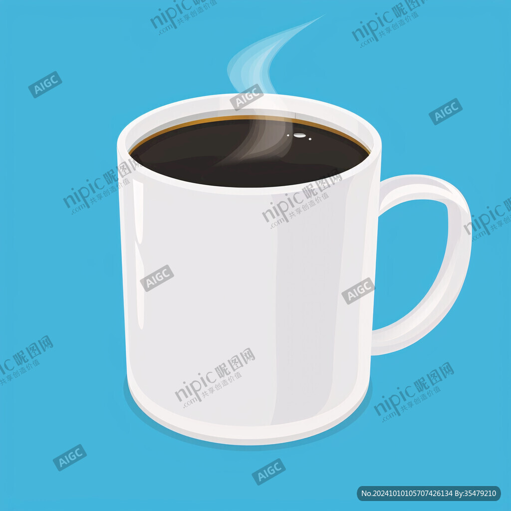 卡通咖啡杯插画