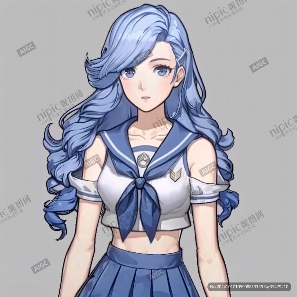 卡通动漫制服女孩
