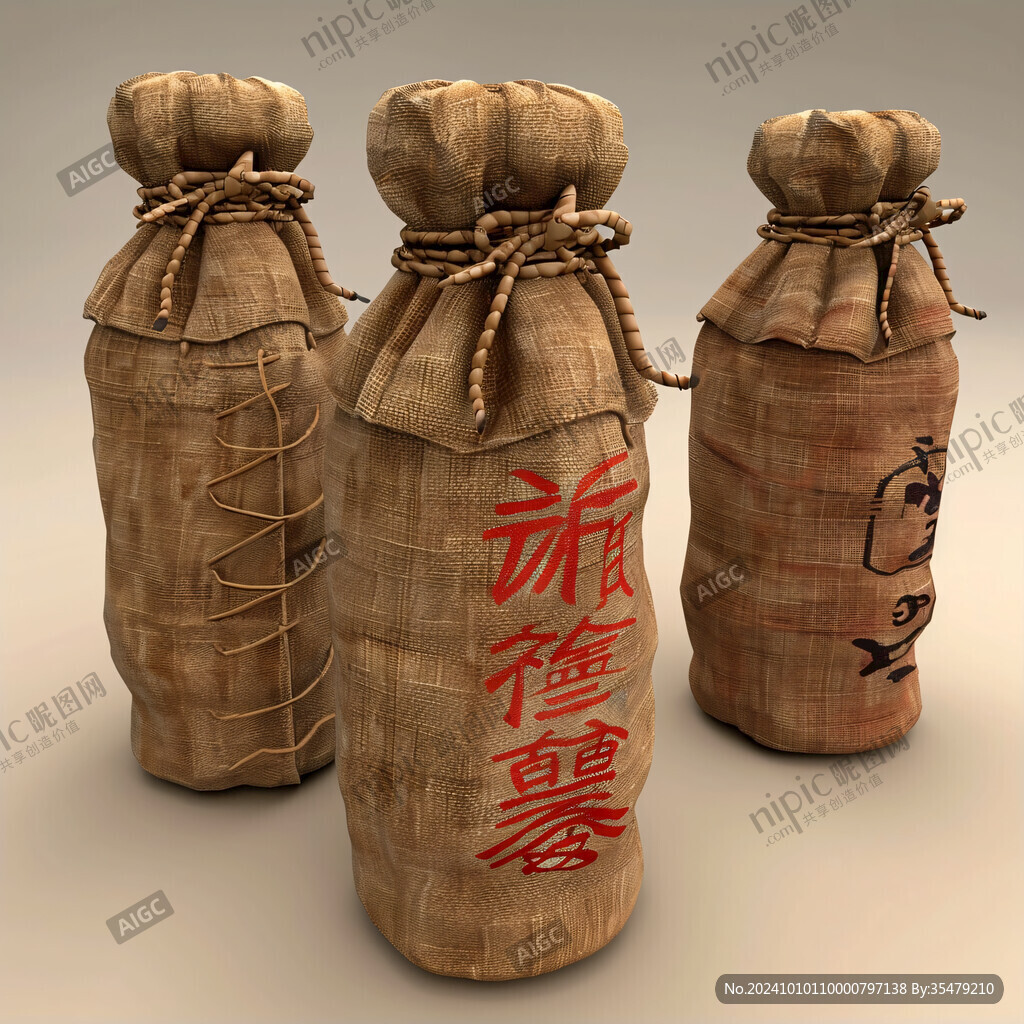 白酒包装渲染