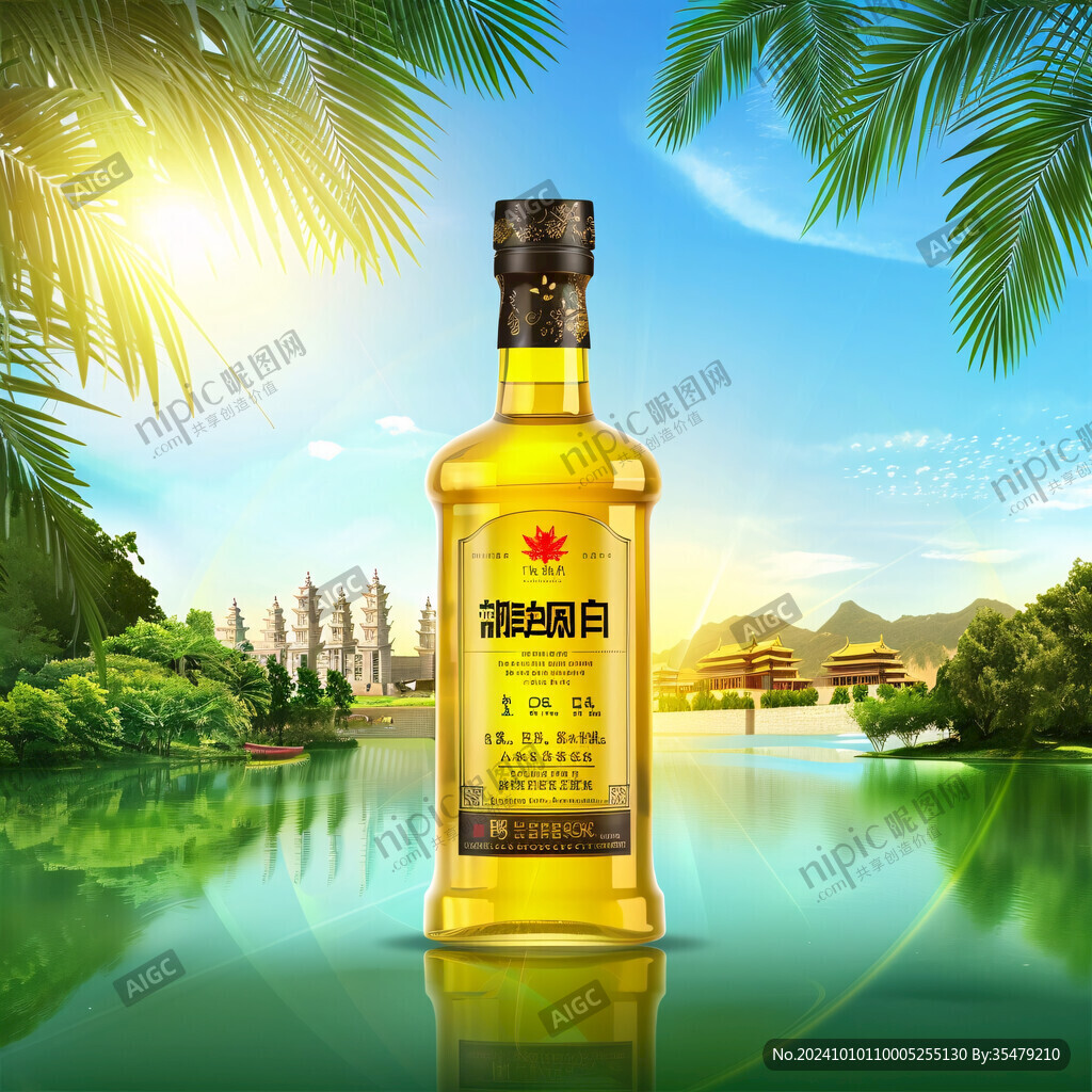 黄芥油瓶标设计