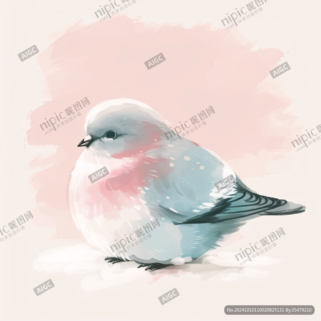 创意小鸟插画时尚插画
