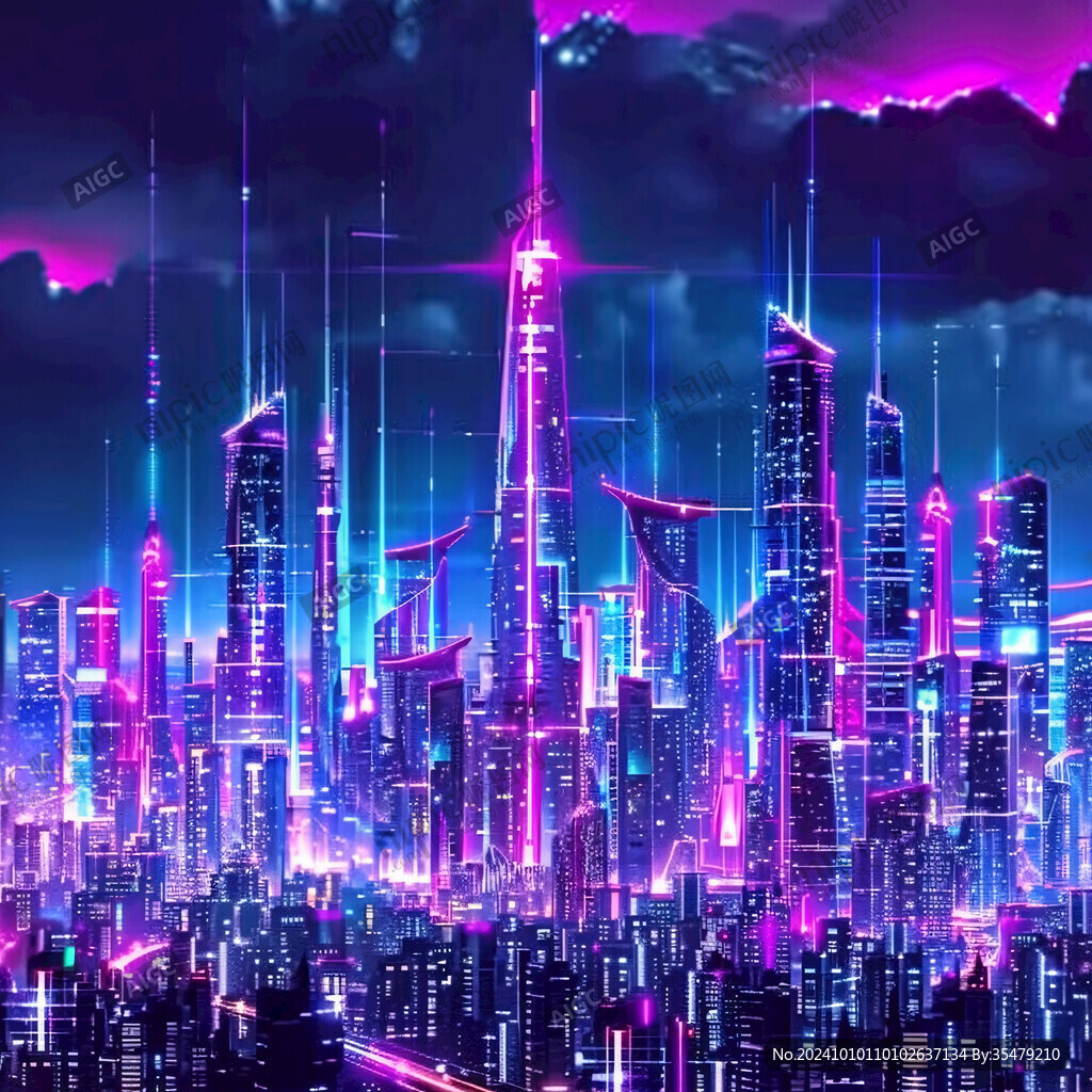 紫色科技城市