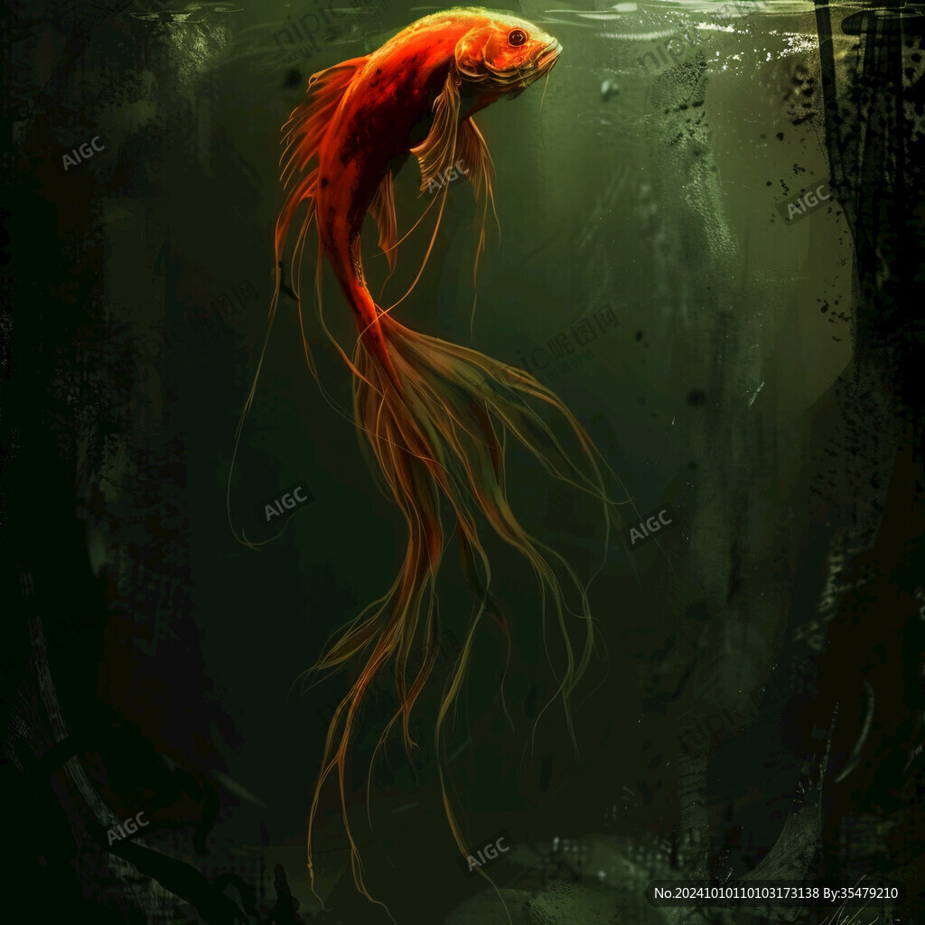 火焰鱼插画