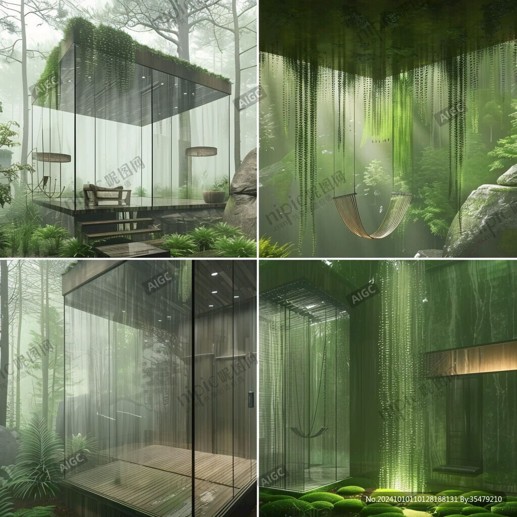 新中式意境竹林
