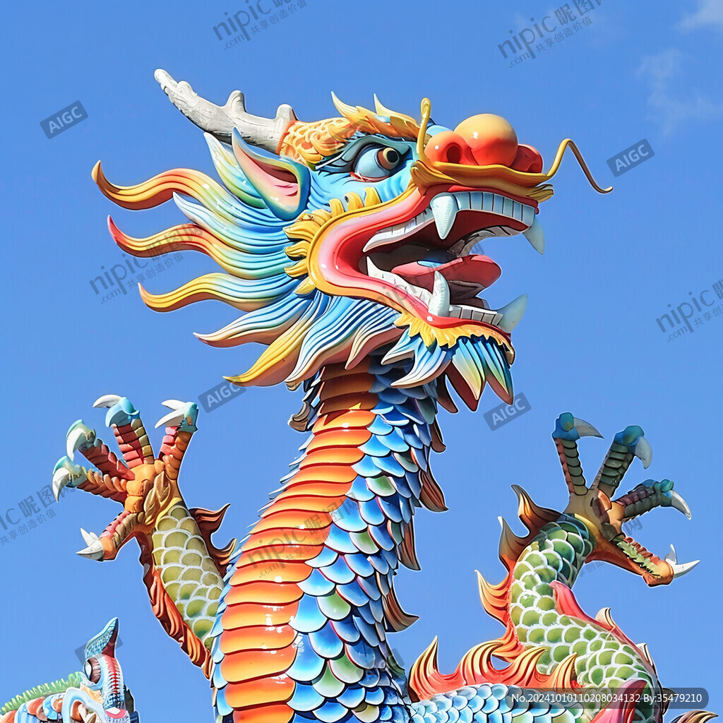龙年春节巨龙雕塑