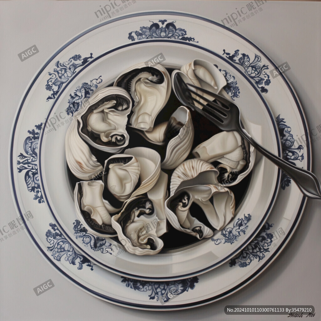美食立体画