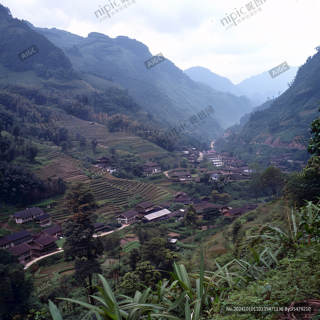 三排瑶寨全景