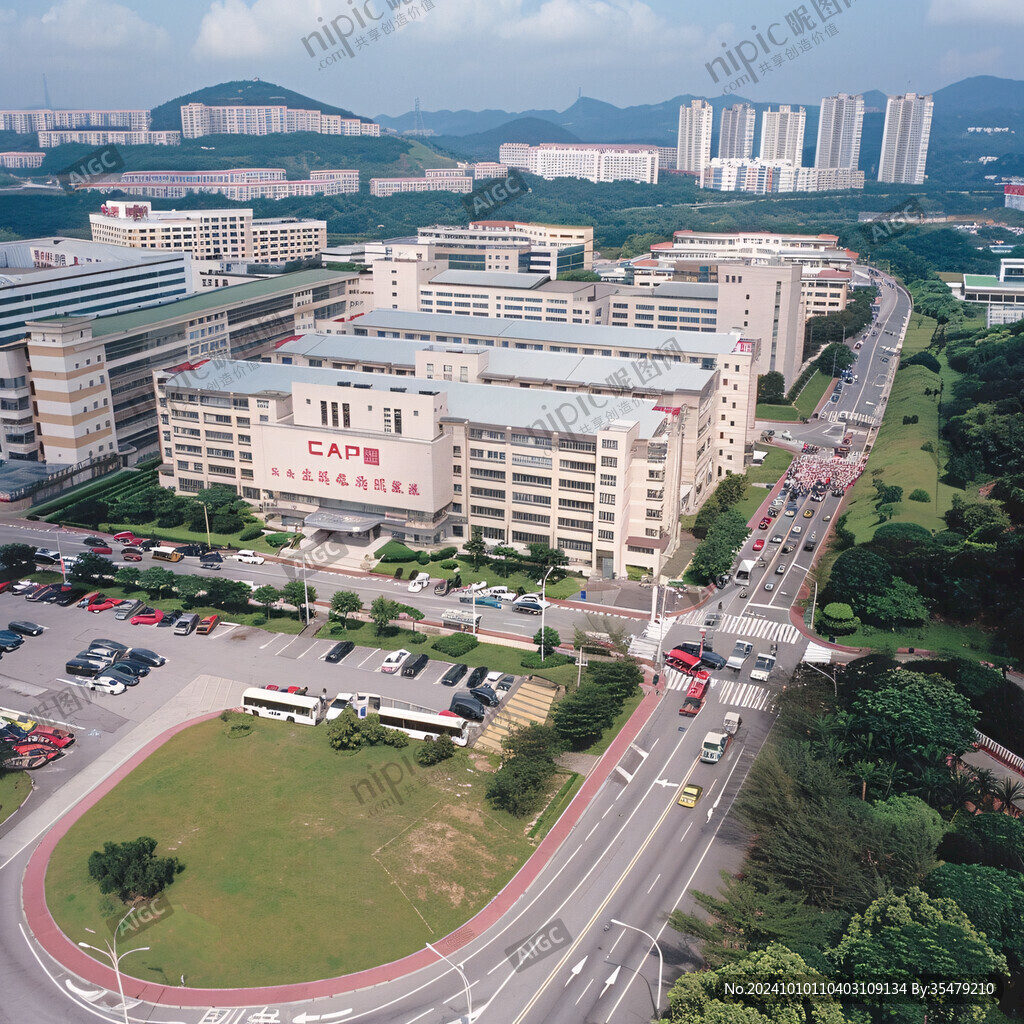 学校医院顶部航拍