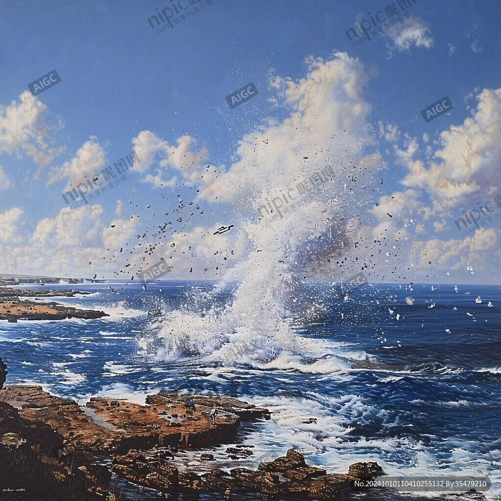 大海风景油画