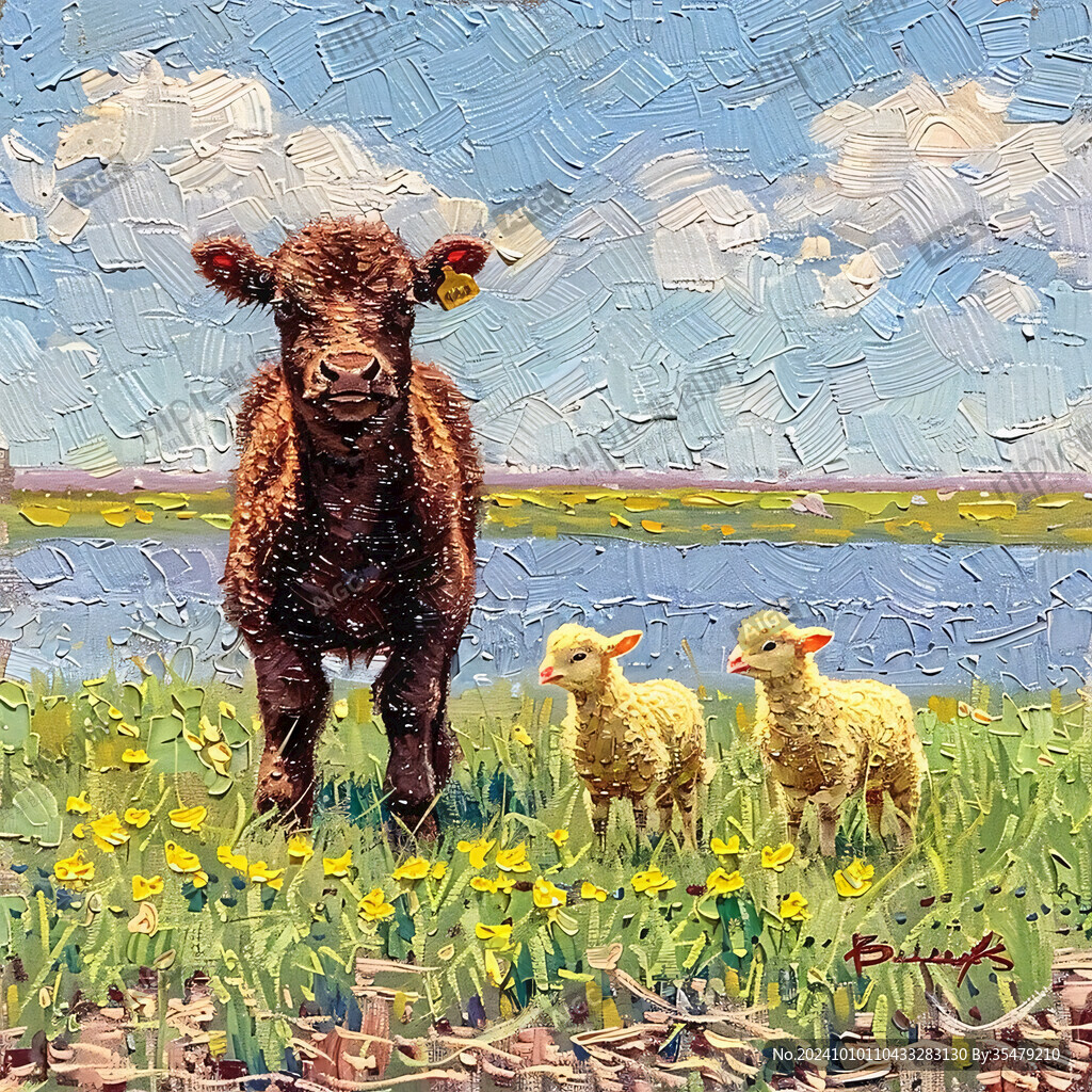 装饰画羊
