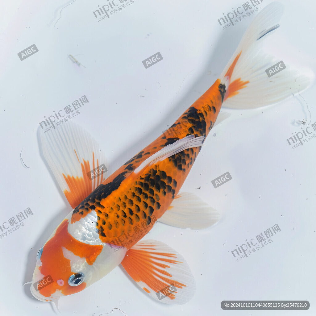 梅点红白锦鲤