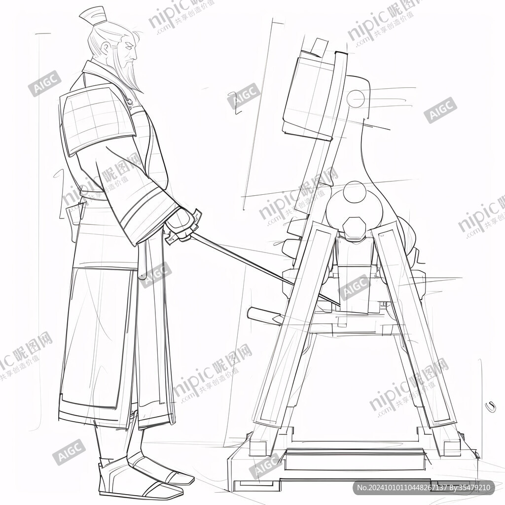 兵马俑线稿