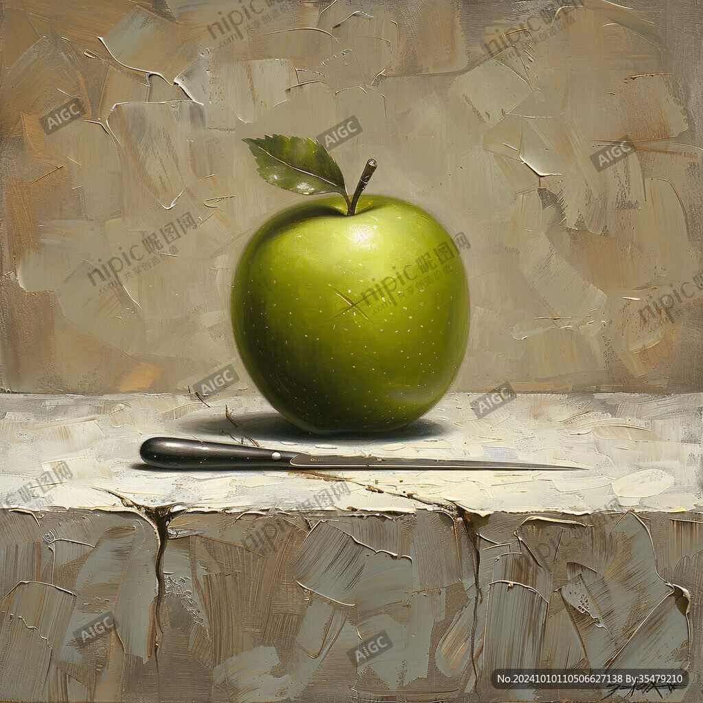 艺术化青苹果