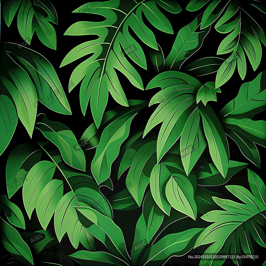 绿叶绿植背景素材