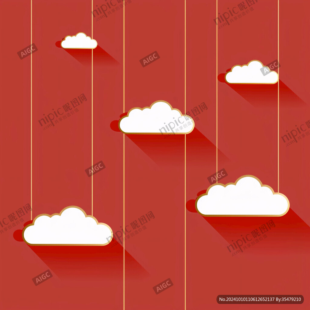 几何云朵面料素材