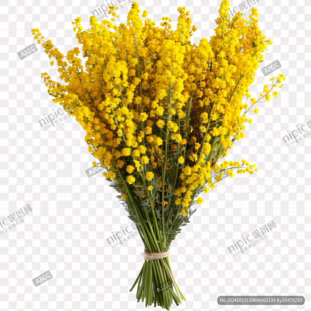 黄色花丛花束