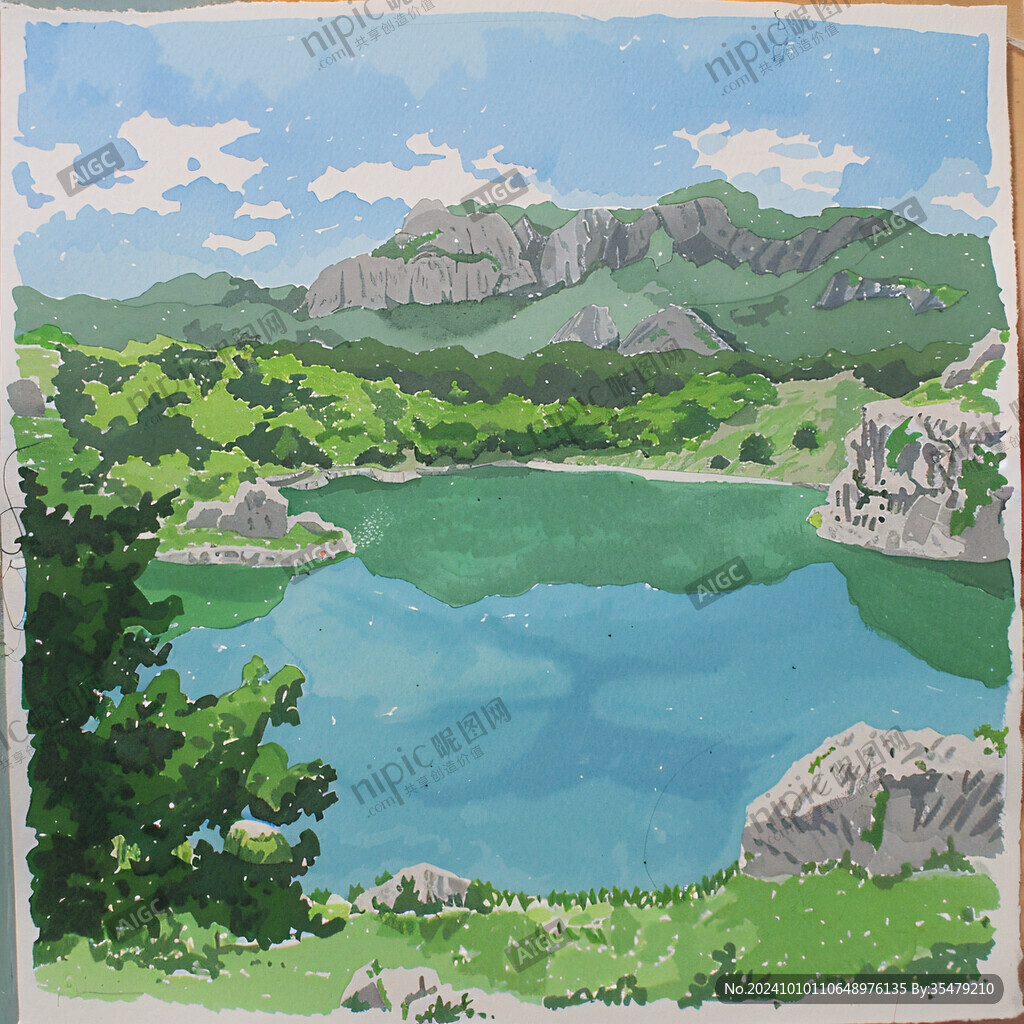 水彩蓟县水粉蓟县