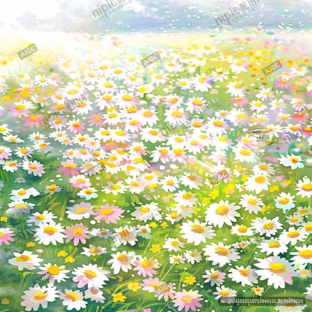 雏菊板绘插画