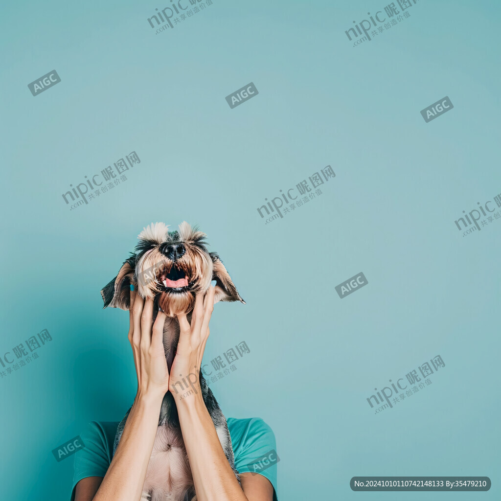 托起狗狗的头
